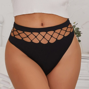 1 main culotte taille haute sans couture pour femmes s xxl sexy en tricot ajoure string transparent grande taille intimes